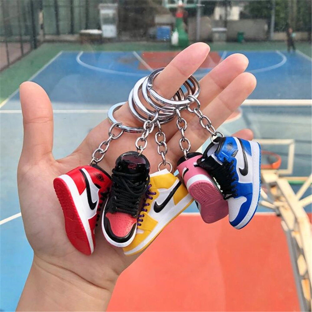 Slovely 3D Mini Shoes Keychains Soft PVC Keyring